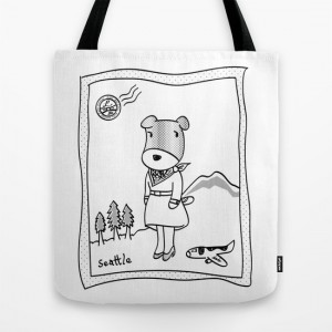 Lolo the dog in Seattle TOTE Bag