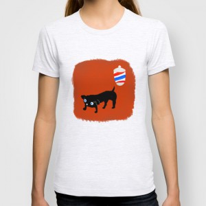 Hairdresser's black dog T-shirt